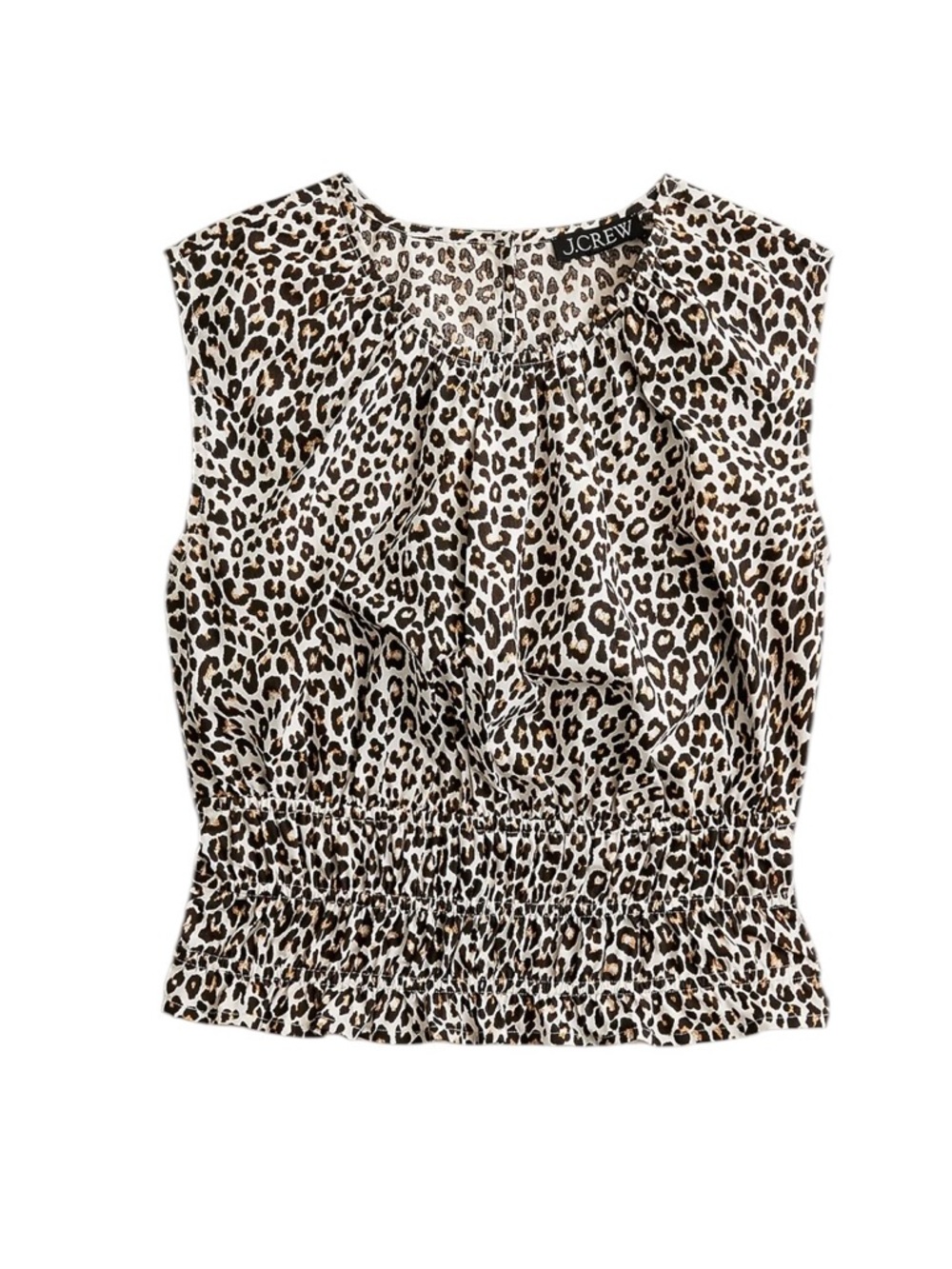 J. Crew Hyacinth Top in Leopard Cotton Poplin size 2X Leopard Print Sleeveless